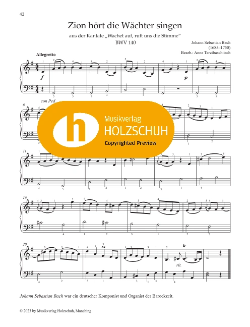 Zion hört die Wächter singen